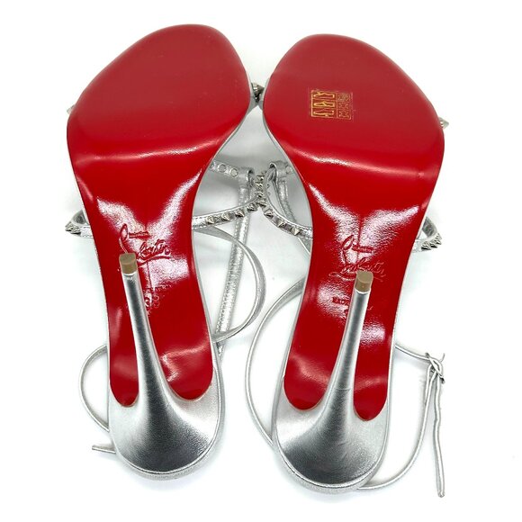 Christian Louboutin TATOOSHKA SPIKES 100 Strappy Sandals Heels Shoes - Picture 15 of 16